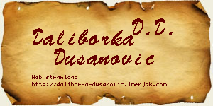 Daliborka Dušanović vizit kartica